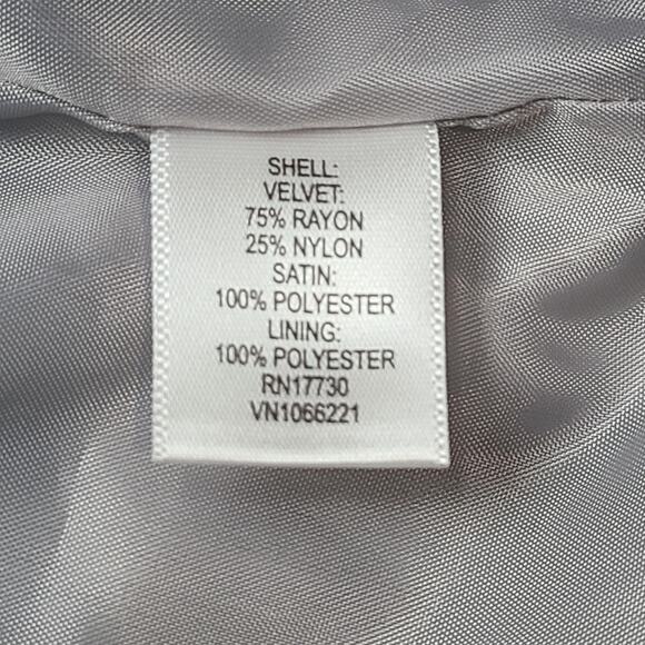 Liz‎ Lange Maternity Dress Womens Small Silver Velvet Sequin Strap V Neck A-Line - Picture 8 of 12